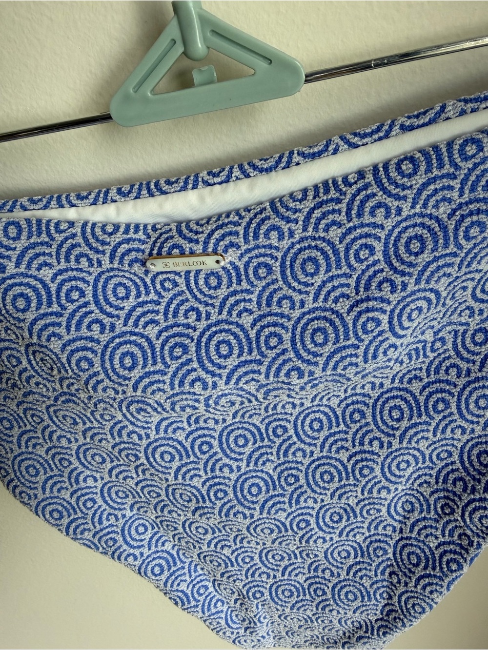 High-Waist Blue Patterned Tie-Back Bikini Set - Picture 3 of 4